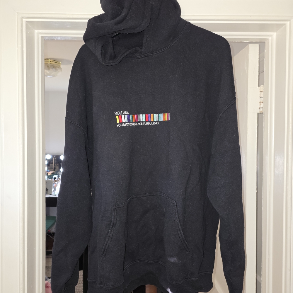 Volume Black Graphic Hoodie